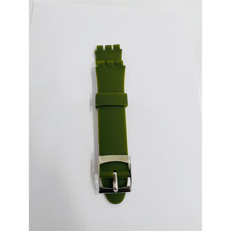 Swatch Uyumlu 19mm Koyu Yeşil Silikon Kordon SW897.873